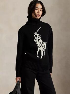 Polo Ralph Lauren Big Pony Wool Turtleneck Sweater